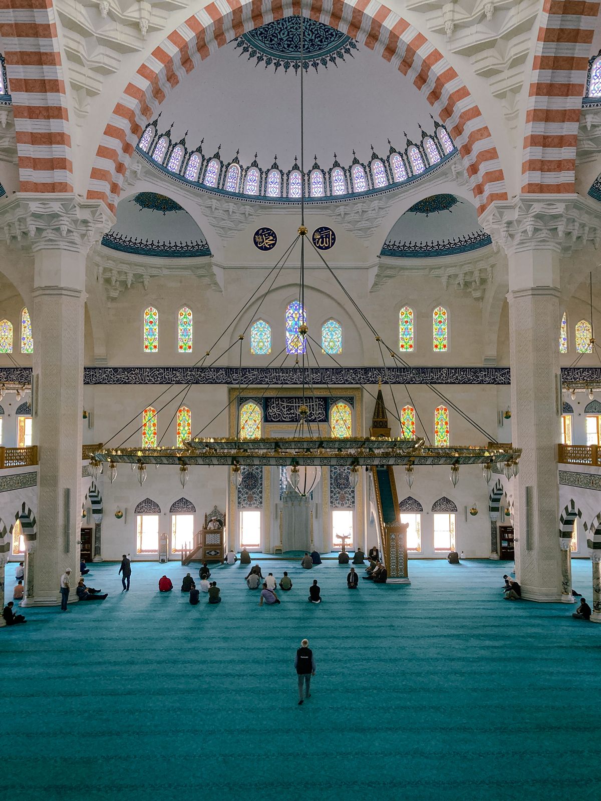 Inside the Al‑Noor prayer hall